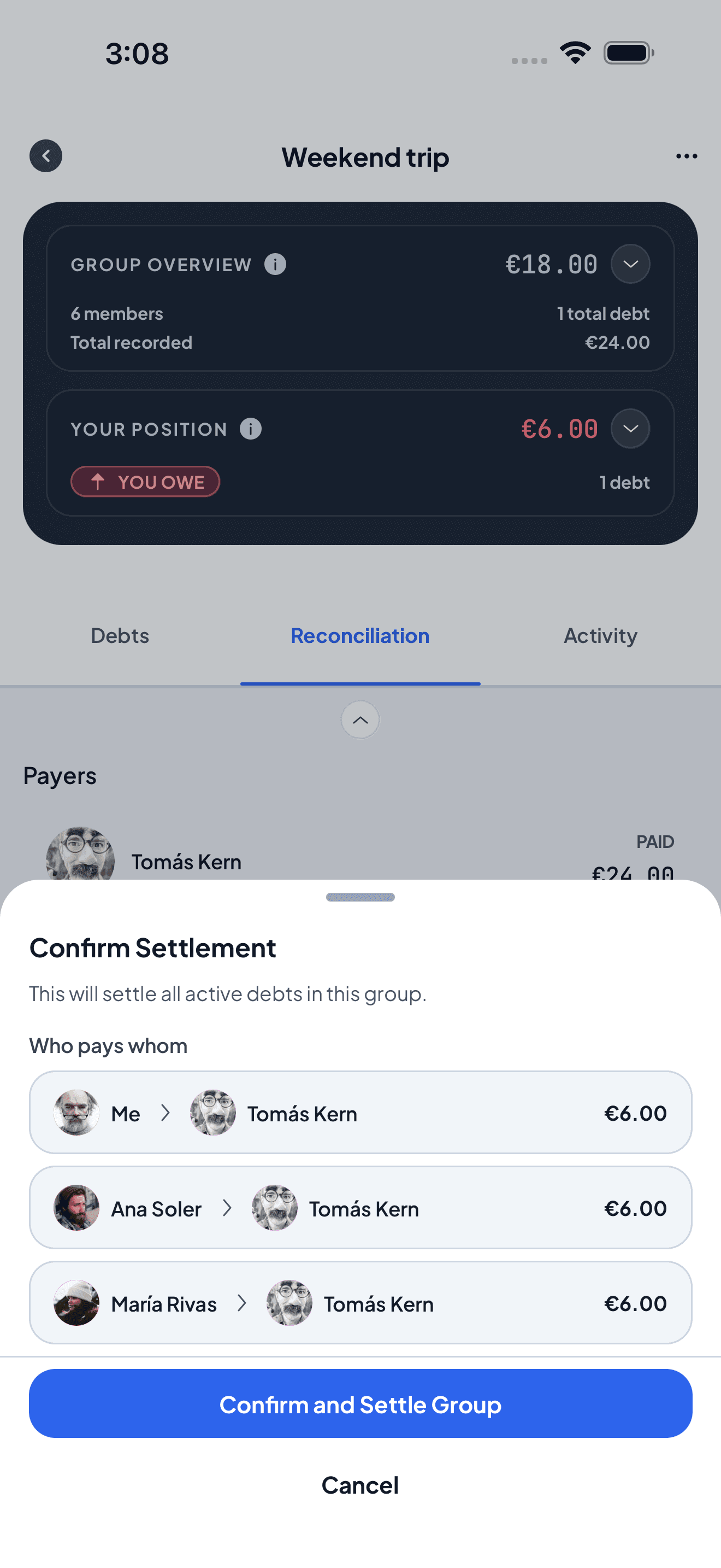 simplify debt confirmation